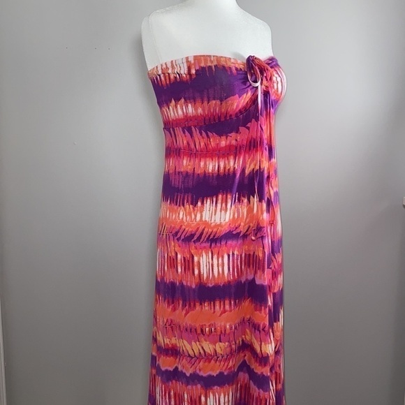 Dakini Convertible Strapless Dress Vibrant Tie-Dye Print - Picture 8 of 17